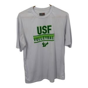USF Bulls Volleyball White Performance Tee - Men's Medium